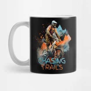 Chasing Trails | Downhill Daredevil's MTB Adventure Shirt Mug